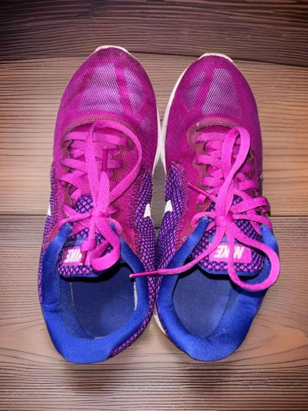 Nike Revolution 3 Hyper Violet Women's Mesh Lace-Up Low Top Sneakers, Women’s 8